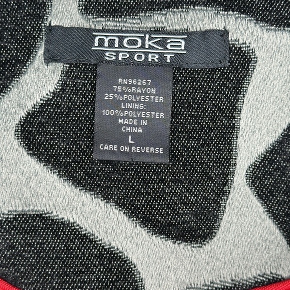 Moka  Sport Giraffe Print Belted Notch Collar Coat Size Large - Picture 6 of 9